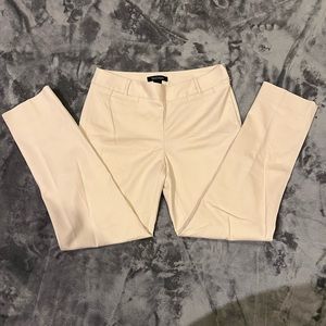 White House Black Market cream/tan colored slim ankle pants